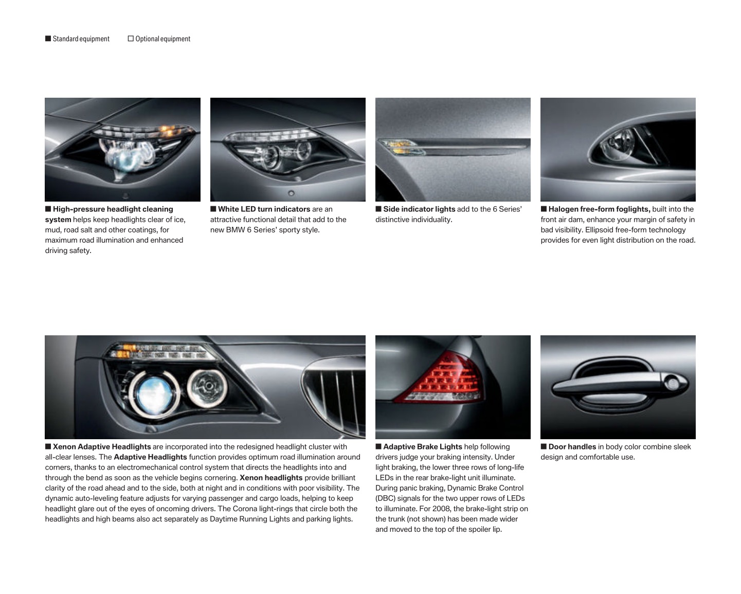 2008 BMW 6-Series Brochure Page 26
